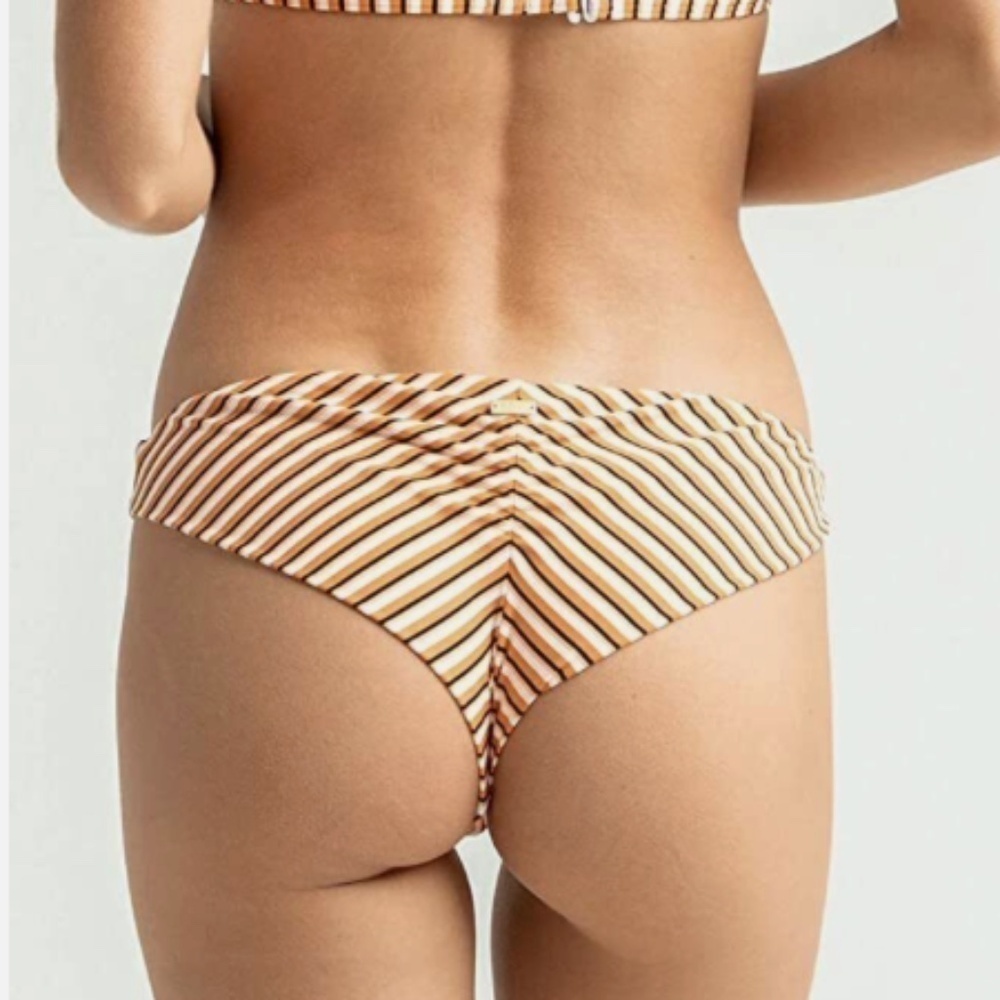 ROXY Sexy Flirty Resort Vacation Retro Y2K Tie Front Bikini Cinche Bottom Bikini - Picture 7 of 7